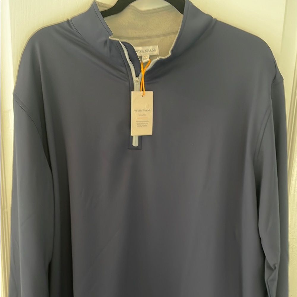 Peter Millar Grey Perth quarter zip NEW w tags. Size XXL